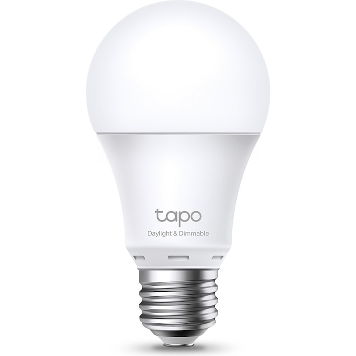 Bec Led Inteligent Tp Link Tapo L520E Wi Fi E27 7 8W 60W Lumina Naturala 4000K Compatibil Amazon Alexa Si Google Assistant Reglarea Intensitatii Luminii Clasa Energetica E Rsgemag6384471X Tapo L520E