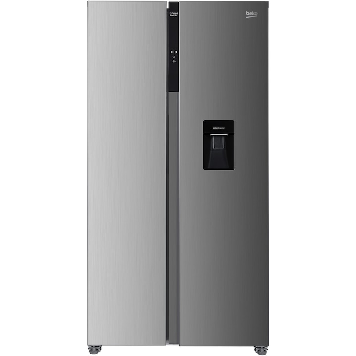 Side By Side Beko Gno5322Wdxpn 532 L Clasa E Neofrost Dual Cooling Compresor Prosmart Inverter Slim Tank Water Dispenser Display With Touch Control Door Open Buzzer H 177 Cm Inox Look Rsgemag6381887X