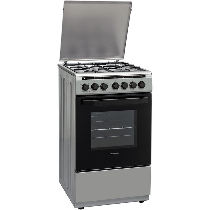 Aragaz Mixt Heinner Hfsc V60Litgc Ss 4 Arzatoare Gaz Dispozitiv De Siguranta Plita Aprindere Electrica Cuptor Electric Timer Grill Clasa A 50 Cm Inox Rsgemag6383033X Hfsc V60Litgc Ss