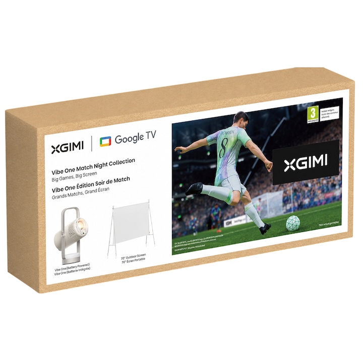 Videoproiector Portabil Xgimi Vibe One Battery Powered Match Night Collection Ecran Proiectie Inclus 250 Iso Lumeni Google Tv 1080P Sound By Jbl Rsgemag6411836X Wm03H 2