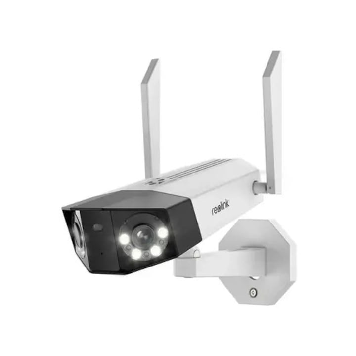 Camera De Supraveghere Pentru Exterior Reolink Duo Series W730 8Mp 4K Cu Unghi Ultra Larg Vedere Panoramica 180 Detectare Persoane Vehicul Animal Wi Fi 2 4 5Ghz Ip66 Rsgemag6357201X W730