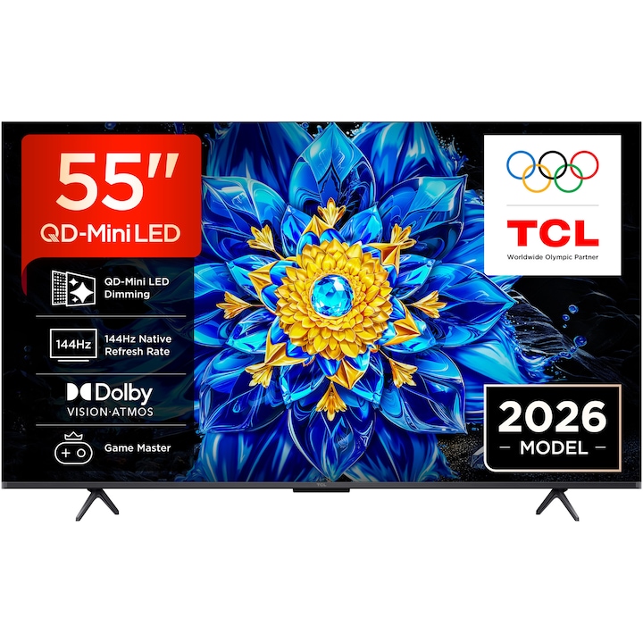 Televizor Tcl Qd Miniled 55P8L 139 Cm Smart Google Tv 4K Ultra Hd 144Hz Clasa F Model 2026 Rsgemag6375166X 55P8L