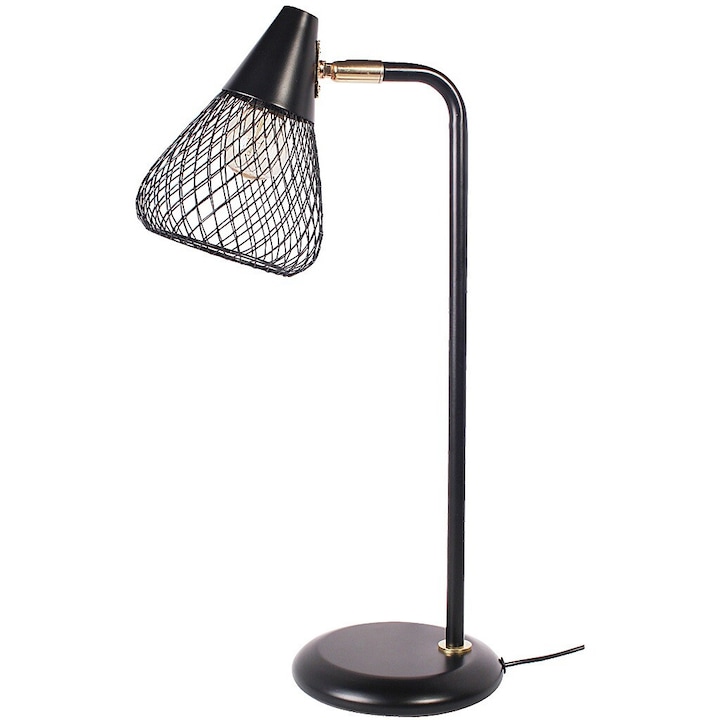 Veioza Rabalux Fanny 3181 E14 Max 25W Ip20 Intrerupator Pe Cablu 45 5Cm Negru Gold Rsgemag5372763X 5998250331812