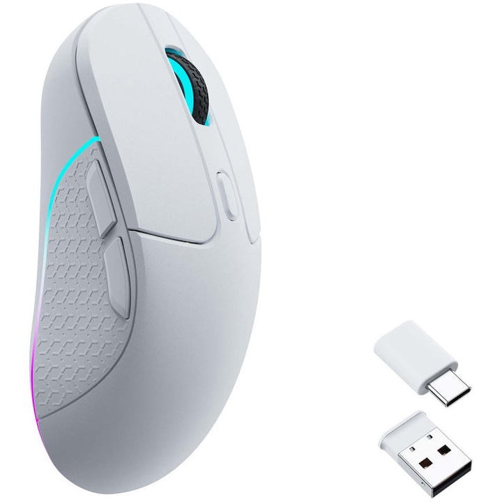 Mouse Gaming Wireless Keychron M3 Tri Mode 26 000 Dpi 1000 Hz 79G Baterie 600Mah Alb Macos Windows Linux Rsgemag6387510X M3 A3