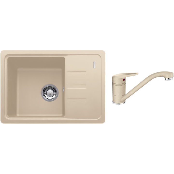 Pachet Chiuveta Bucatarie Compozit Fragranite Franke Bsg 611 62 Dreptunghiulara 1 Cuva Cu Picurator 62X43 5X20 Cm Adancime Cuva 20 Cm Baterie Pola Avena Rotatie Pipa Discuri Ceramice Furtunuri Flexibi