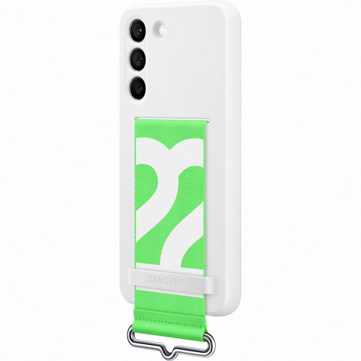 Husa De Protectie Samsung Silicone Cover With Strap Pentru Galaxy S22 S901 White Rsgemag6175082X Ef Gs901Twegww