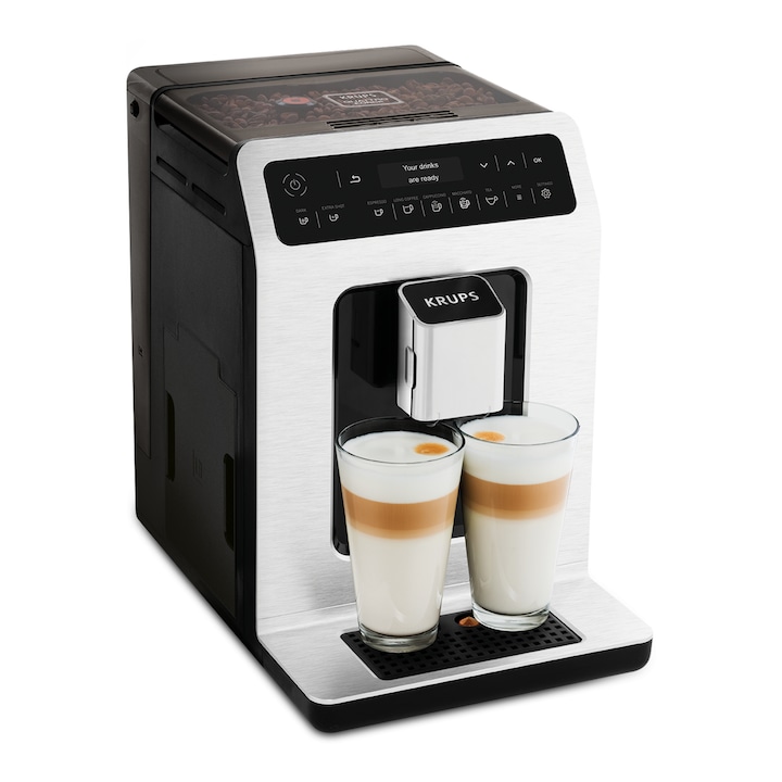 Espressor Automat Krups Evidence Ea890110 1450W 15 Bari Rasnita Cu 3 Setari 15 Retete De Bauturi Rezervor Boabe 260G Rezervor Apa Detasabil 2 3L Functie One Touch Cappuccino Alb Rsgemag6215701X Ea8901