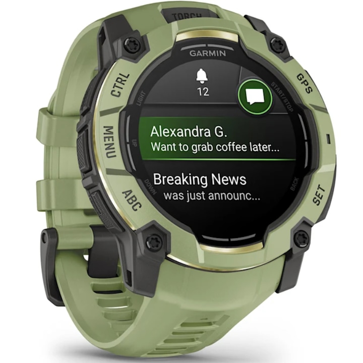 Smartwatch Garmin Instinct 3 50Mm Amoled Gps Android Ios Fern Green Cu Curea Silicon Fern Green Rsgemag6350942X 010 03020 02