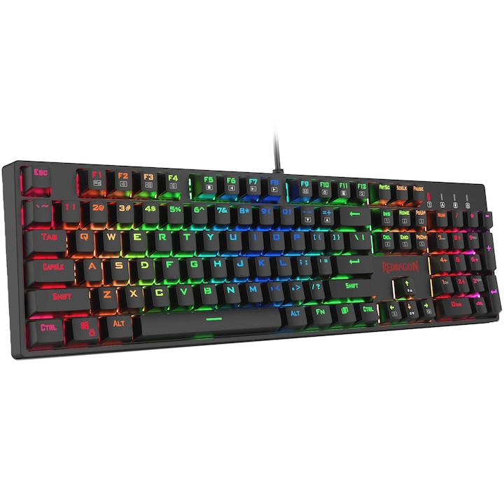 Tastatura Gaming Mecanica Redragon Surara Iluminare Rgb Switch Liniar Red Negru Rsgemag6382080X K582Rgb Bk Rd