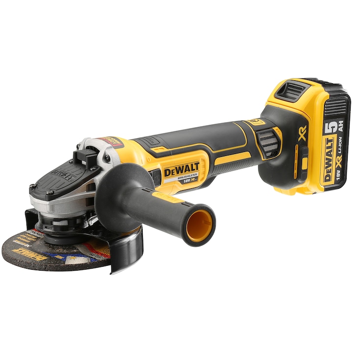 Polizor Unghiular Profesional Cu Motor Fara Perii Pe Acumulator Dewalt Dcg405P2 18 V 125 Mm Diametru Disc Acumulator Incarcator Rsgemag5826769X Dcg405P2