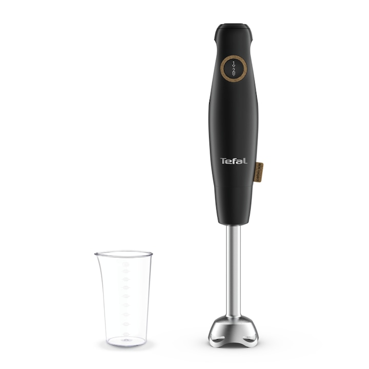 Mixer Vertical Tefal Eco Respect Hb46E838 600W 2 Trepte De Viteza Lame Powelix Pahar Gradat De 800Ml Protectie Antistropire Negru Rsgemag6406583X Hb46E838