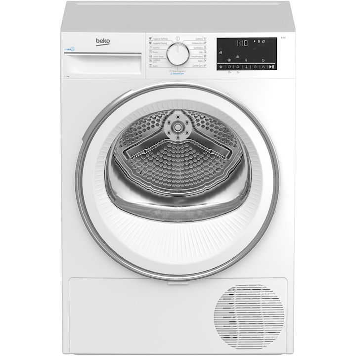 Uscator De Rufe Beko B3T41242 7 Kg Clasa C Pompa De Caldura Eco Gentle Aquawave Optisense Alb Rsgemag6367119X B3T41242