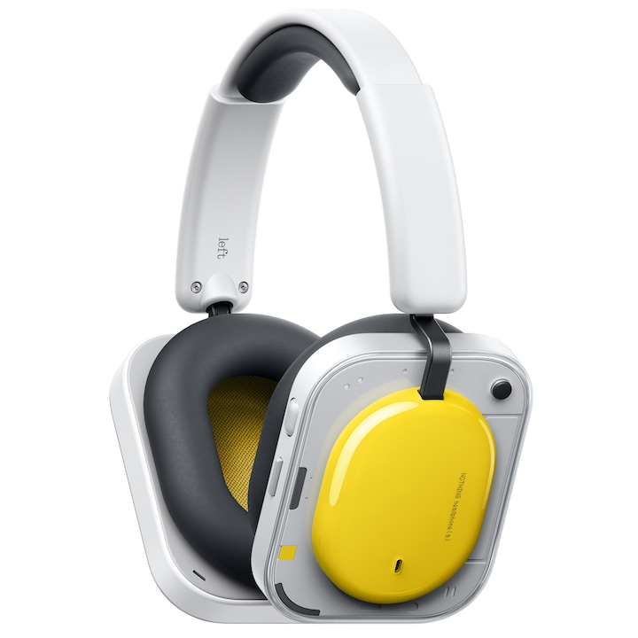 Casti Over Ear Nothing Headphone A True Wireless Bluetooth Noise Cancelling Autonomie 135 Ore Dual Connection Fast Charging Yellow Rsgemag6377560X A11300038