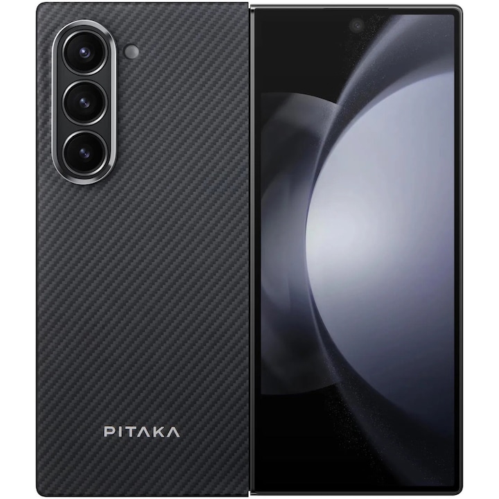 Husa De Protectie Pitaka Magez 5 600D Ultra Slim Samsung Galaxy Z Fold 6 Negru Gri Rsgemag5727598X Fbfold6