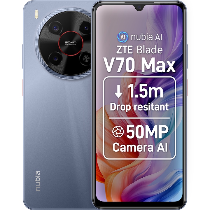 Telefon Mobil Zte Blade V70 Max Dual Sim 4Gb 128Gb 4G Galactic Gray Rsgemag6401457X Z2467Grey